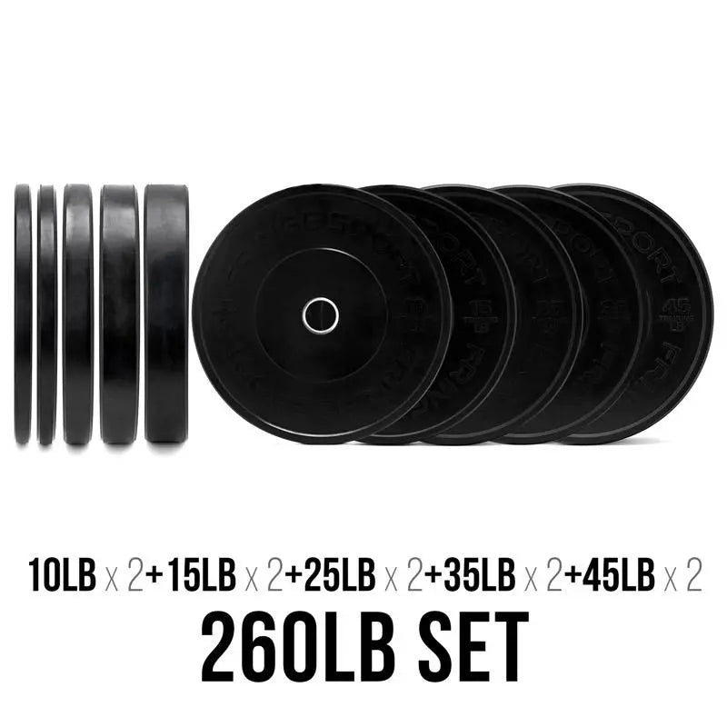 2 top × 10lb bumper plates